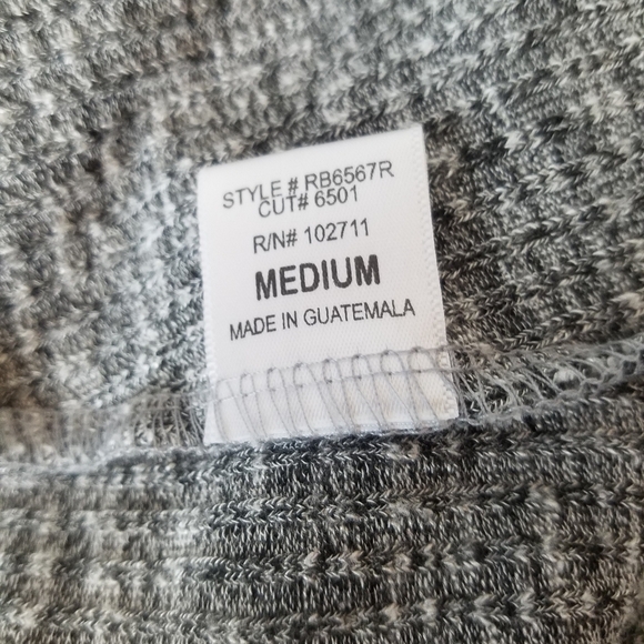 gibson gray heather twist tie back tunic top - Picture 7 of 7